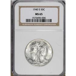 1940-S 50C MS65 NGC