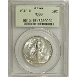 1942-D 50C MS66 PCGS