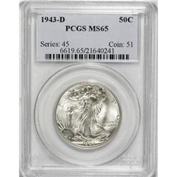 1943-D 50C MS65 PCGS