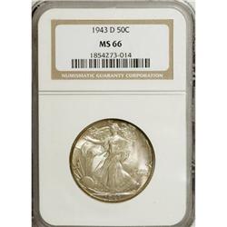 1943-D 50C MS66 NGC