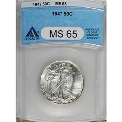 1947 50C MS65 ANACS