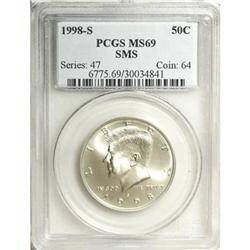 1998-S 50C SMS MS69 PCGS