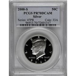 2000-S 50C Silver Deep Cameo PR70 PCGS