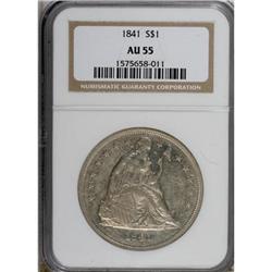 1841 $1 AU55 NGC