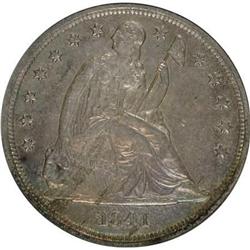 1841 $1 AU58 ANACS
