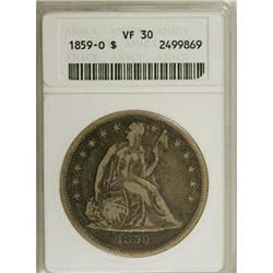1859-O $1 VF30 ANACS