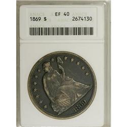 1869 $1 XF40 ANACS