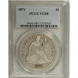 1871 $1 VG8 PCGS