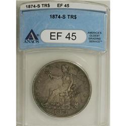 1874-S T$1 XF45 ANACS