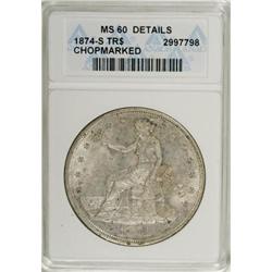 1874-S T$1 MS60 ANACS