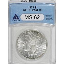 1878 7/8TF $1 Strong MS62 ANACS