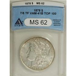 1878 7/8TF $1 Strong MS62 ANACS