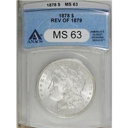 1878 7TF $1 Reverse of 1879 MS63 ANACS