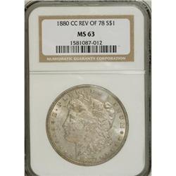 1880-CC $1 8/7 Reverse of 1878 MS63 NGC