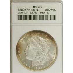 1880/79-CC $1 Reverse of 1878 MS63 ANACS