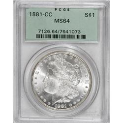 1881-CC $1 MS64 PCGS