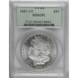1881-CC $1 Prooflike MS63 PCGS