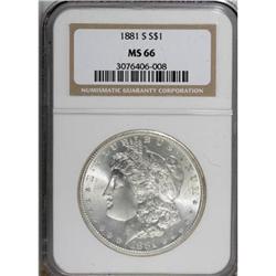 1881-S $1 MS66 NGC