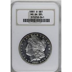 1881-S $1 Deep Mirror Prooflike MS64 NGC