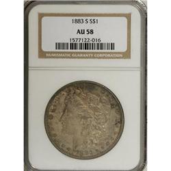 1883-S $1 AU58 NGC