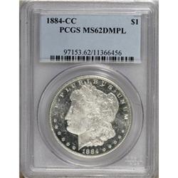 1884-CC $1 Deep Mirror Prooflike MS62 PCGS