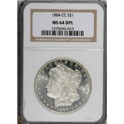 1884-CC $1 Deep Mirror Prooflike MS64 NGC