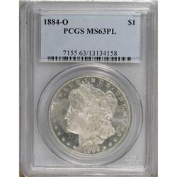 1884-O $1 Prooflike MS63 PCGS
