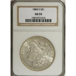 1884-S $1 AU55 NGC