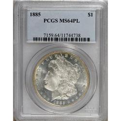 1885 $1 Prooflike MS64 PCGS