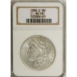1886-O $1 AU58 NGC
