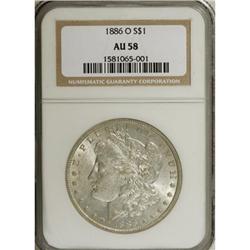 1886-O $1 AU58 NGC