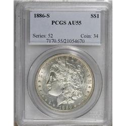 1886-S $1 AU55 PCGS
