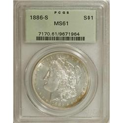 1886-S $1 MS61 PCGS