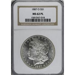 1887-O $1 Prooflike MS62 NGC