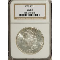 1887-S $1 MS63 NGC
