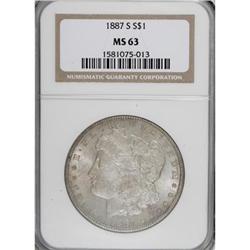 1887-S $1 MS63 NGC