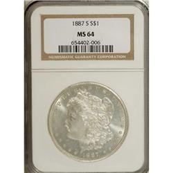 1887-S $1 MS64 NGC