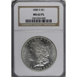 1888-S $1 Prooflike MS62 NGC