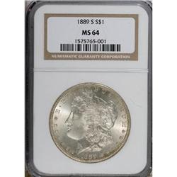 1889-S $1 MS64 NGC