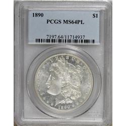 1890 $1 Prooflike MS64 PCGS