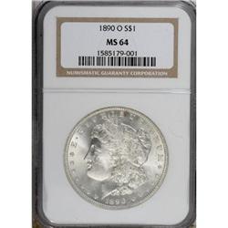 1890-O $1 MS64 NGC