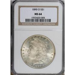 1890-O $1 MS64 NGC