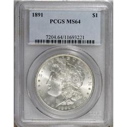 1891 $1 MS64 PCGS