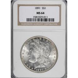 1891 $1 MS64 NGC