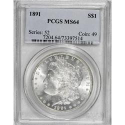 1891 $1 MS64 PCGS