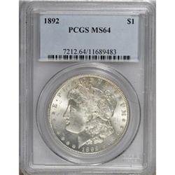 1892 $1 MS64 PCGS