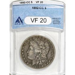 1892-CC $1 VF20 ANACS