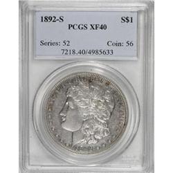 1892-S $1 XF40 PCGS