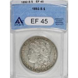 1892-S $1 XF45 ANACS