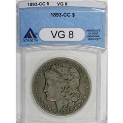 1893-CC $1 VG8 ANACS